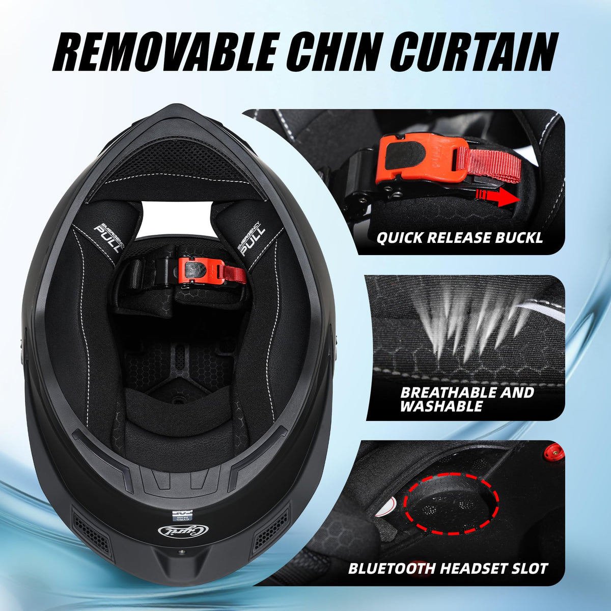 Full Face Motorcycle Helmet DOT Approved C838