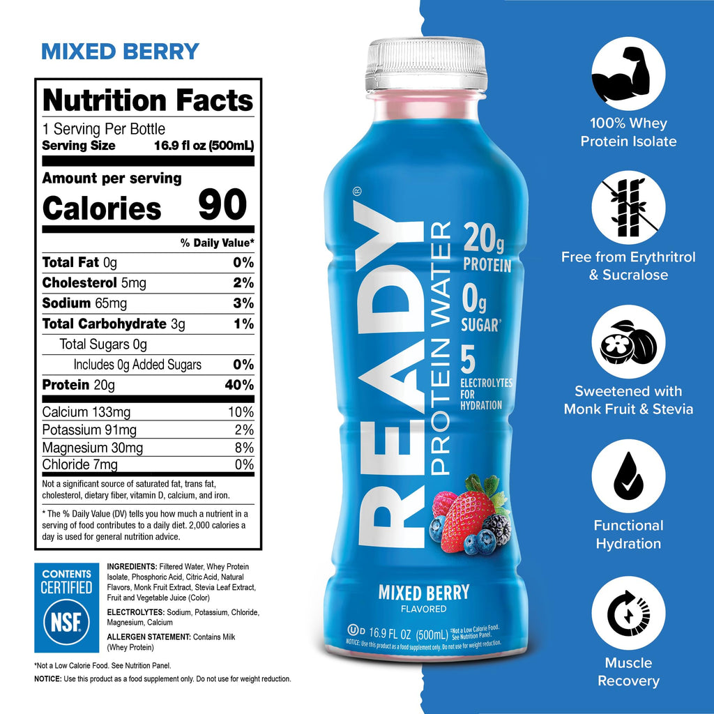 Mixed Berry 20g Whey Protein Isolate 12 Pack D8351
