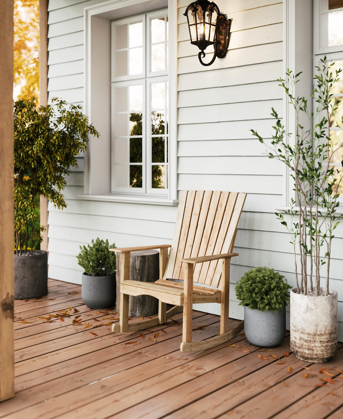 Unfinished Cedar Wood Rocking Chair W638