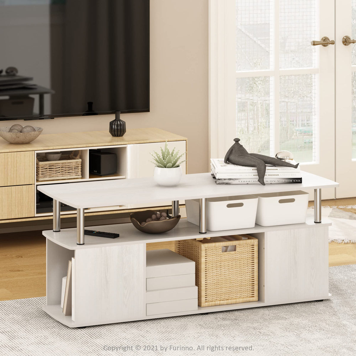 3-Tier TV Stand with Open Shelf up to 50 Inch M99984
