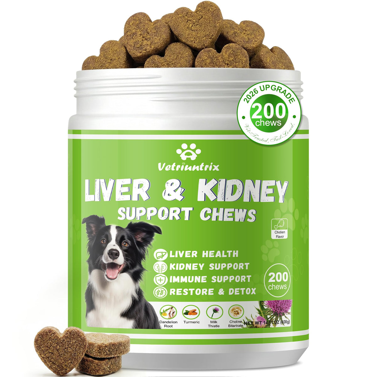 Dog Liver Support Supplement, Milk Thistle 200ct D923617