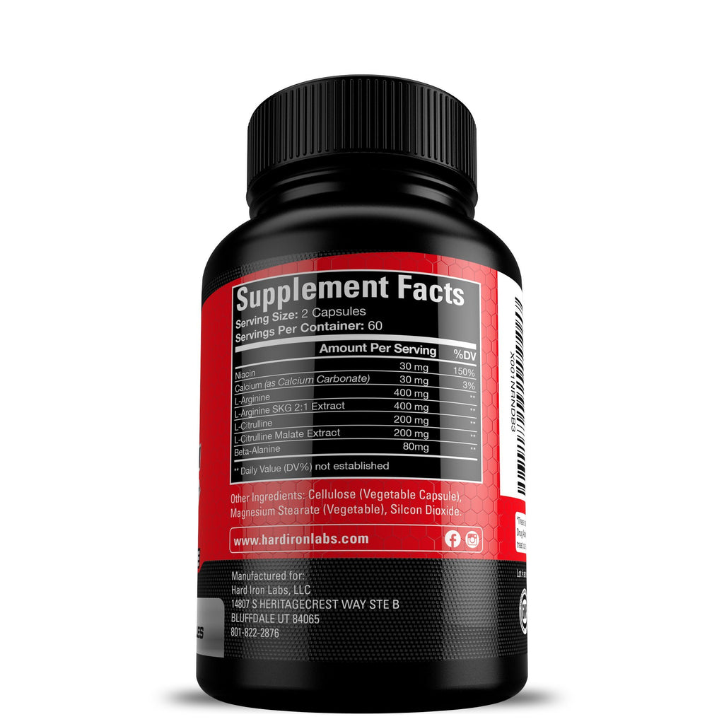 120 Capsules L-Arginine L-Citrulline Beta Alanine Pre-Workout Supplement C653
