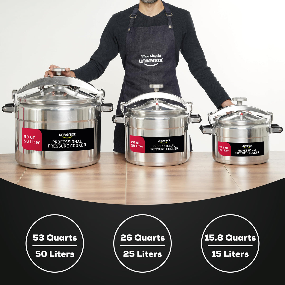 15.8-Quart Aluminum Pressure Cooker N70398