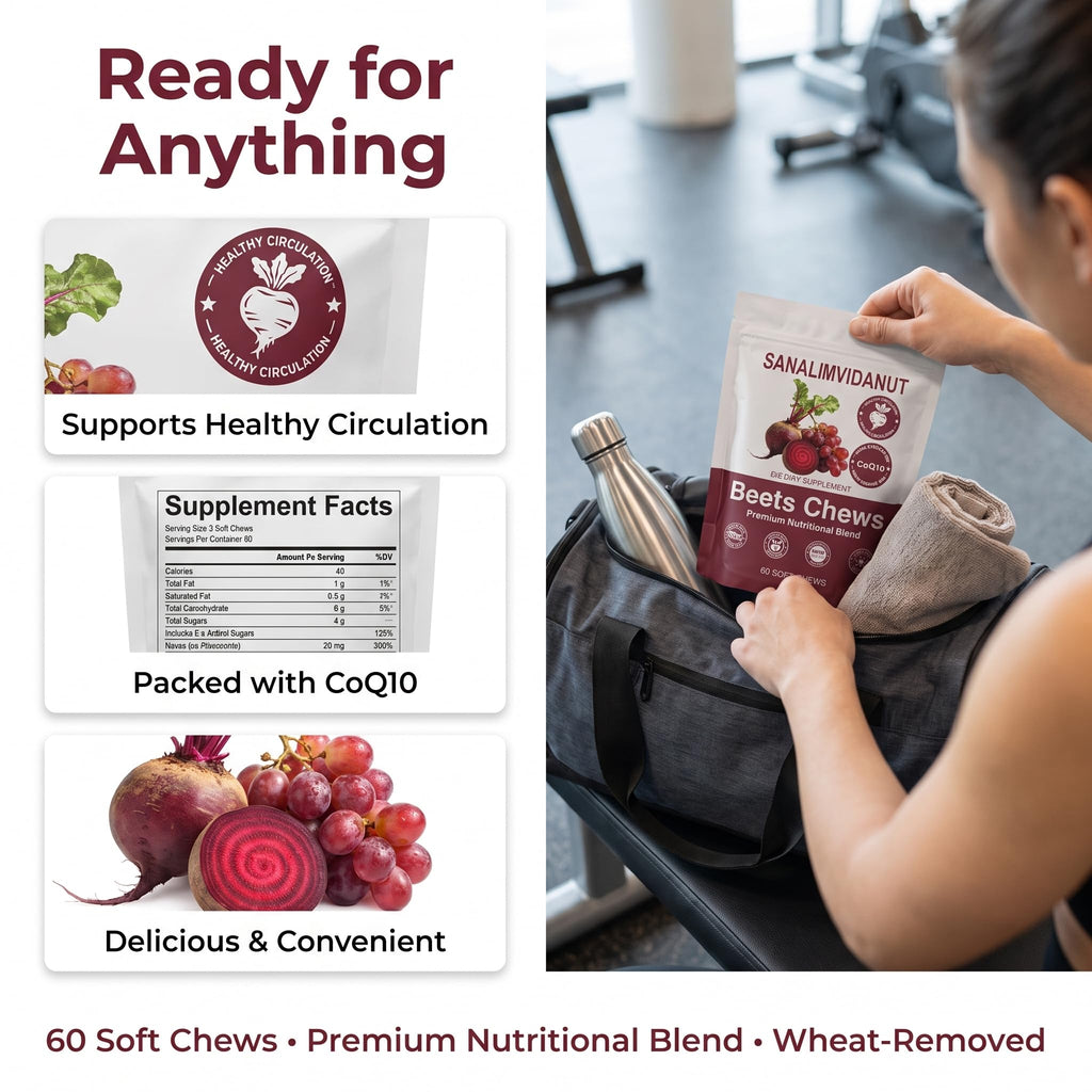 Beets Chews Dietary Supplement, 60 Count B103172