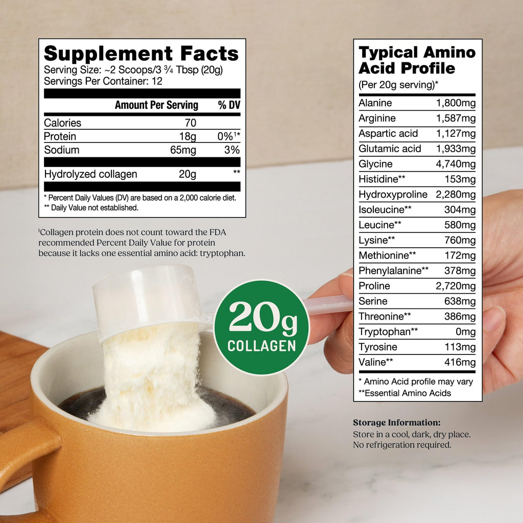 Unflavored Collagen Peptides Powder 8.5 Ounces K52097
