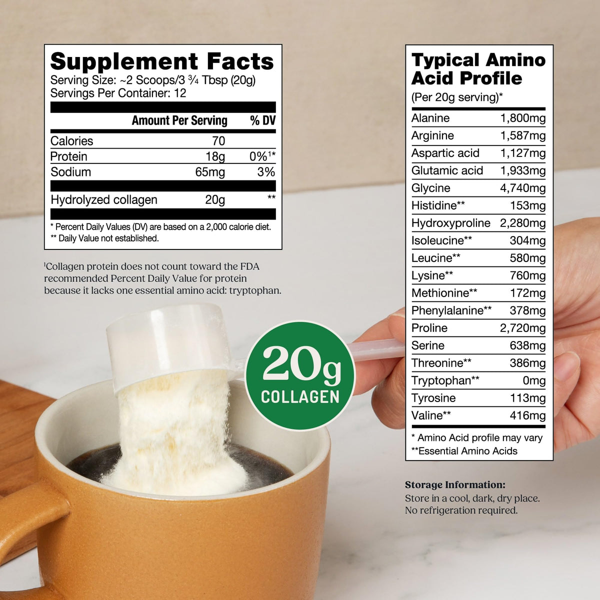 Unflavored Collagen Peptides Powder 8.5 Ounces K52097