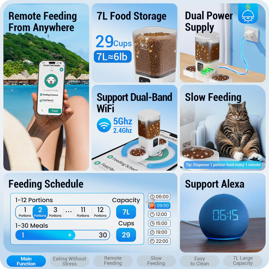 Automatic Cat Feeder 5G WiFi 29 Cup I32419