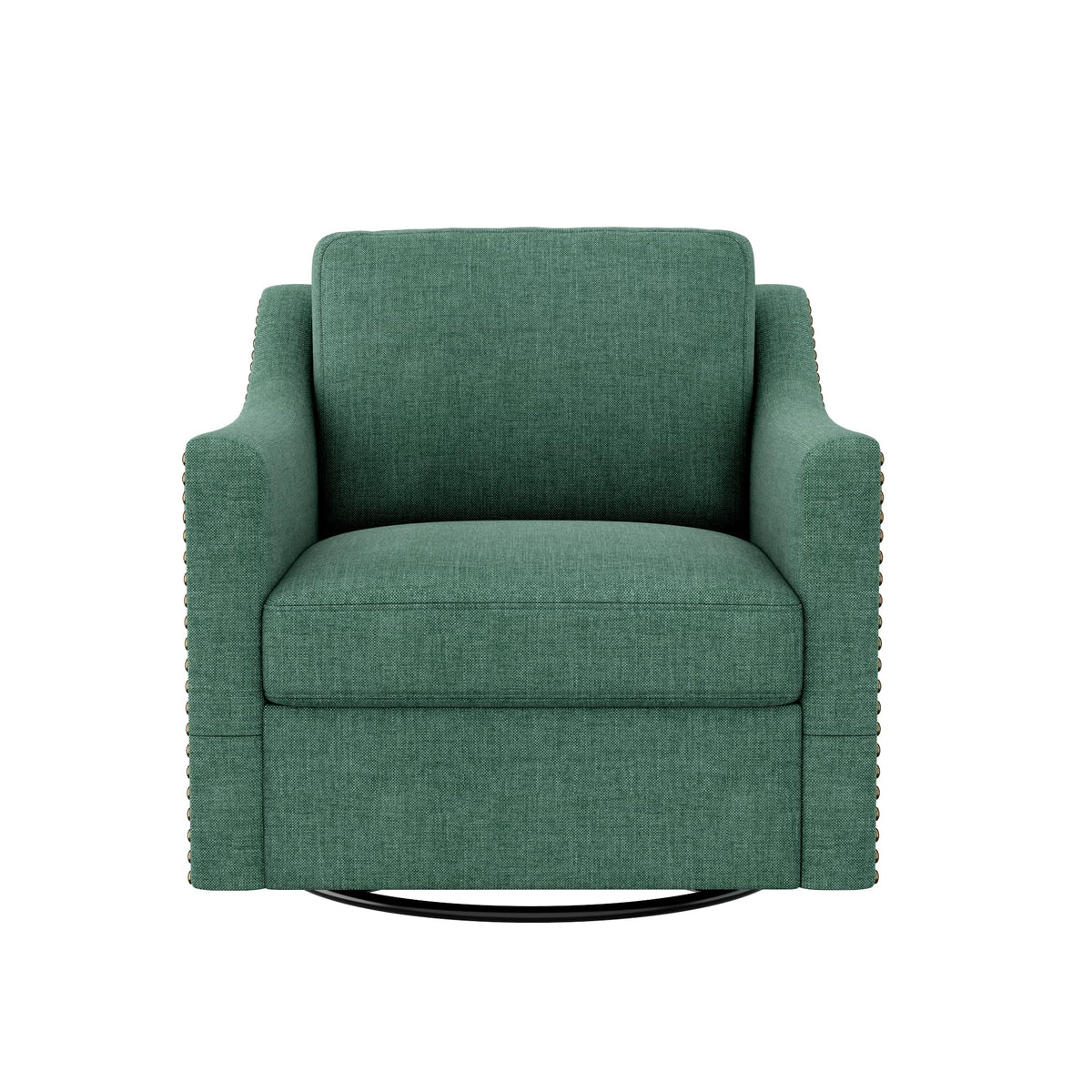 Green Linen Swivel Accent Chair Set of 2 J8023