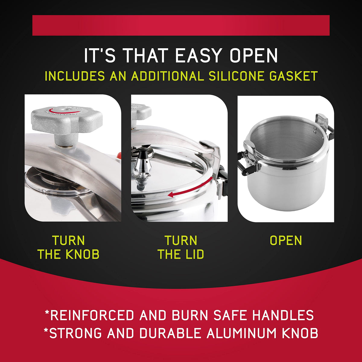 15.8-Quart Aluminum Pressure Cooker N70398