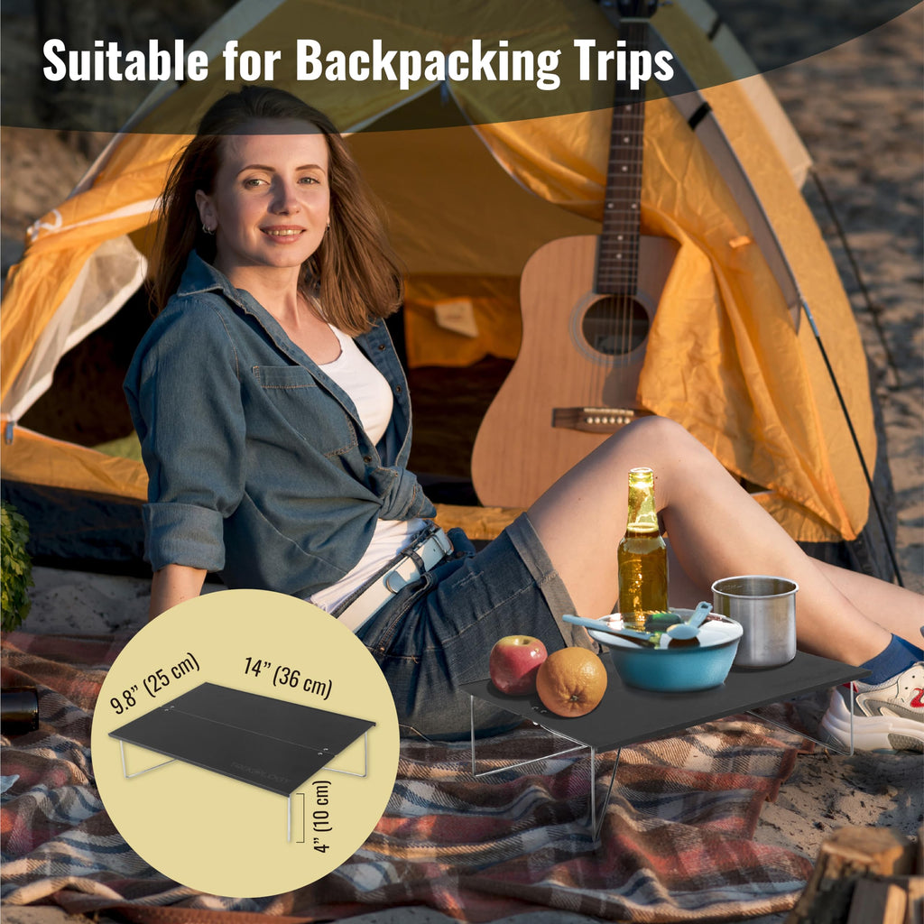 Compact Mini Camping Table Folding Black E949