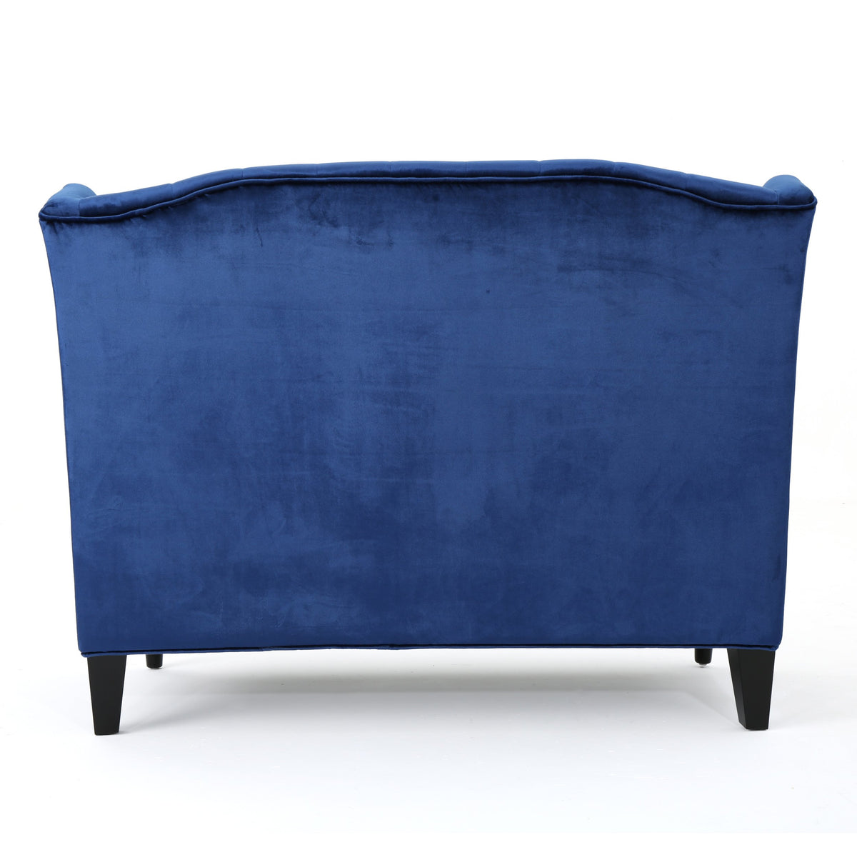 Navy Blue Velvet Tufted Loveseat Q346