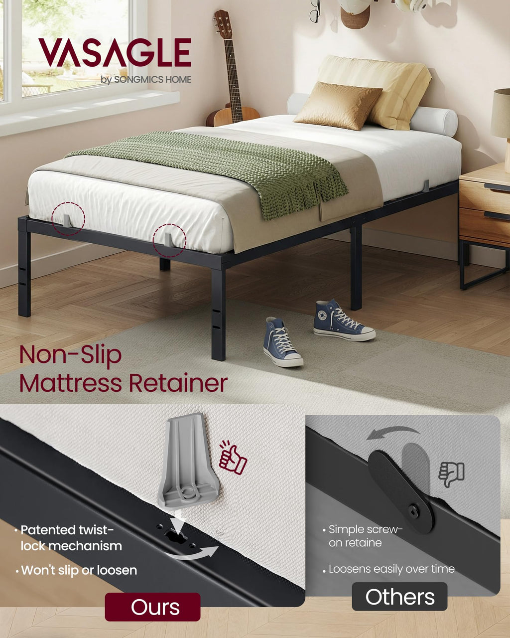 Twin Metal Bed Frame G4564