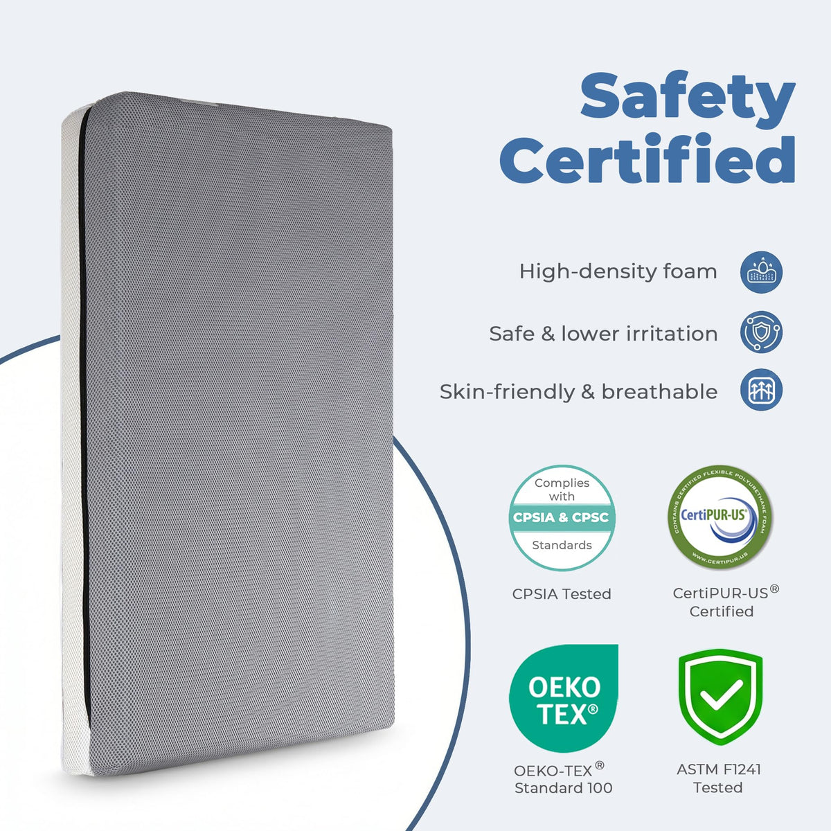 Mini Crib Mattress Dual Sided 38x24x4 Inch G668495