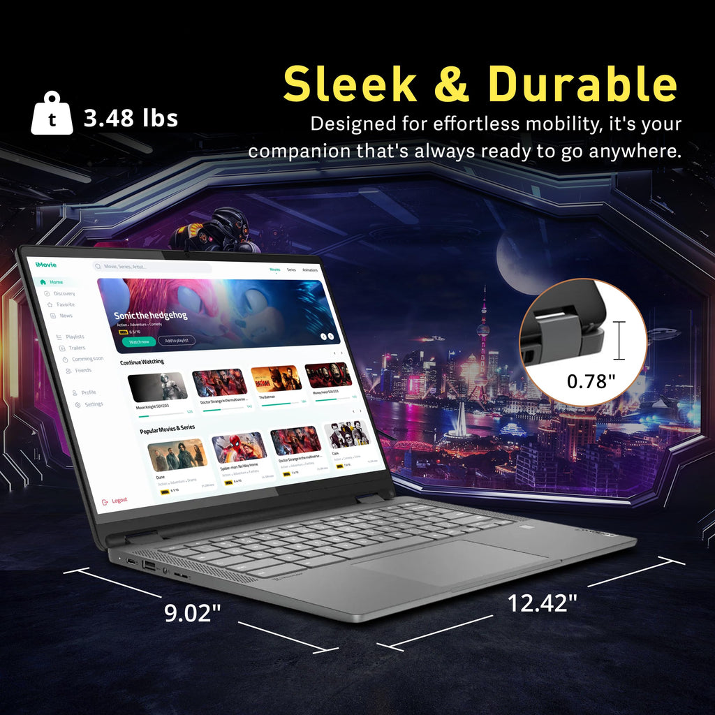 14" WUXGA Touchscreen 2-in-1 Chromebook, Intel Core i5, 8GB, 1.25TB Storage, Gray K2782