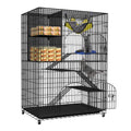 4-Tier Metal Cat Cage with Storage Cube P40684