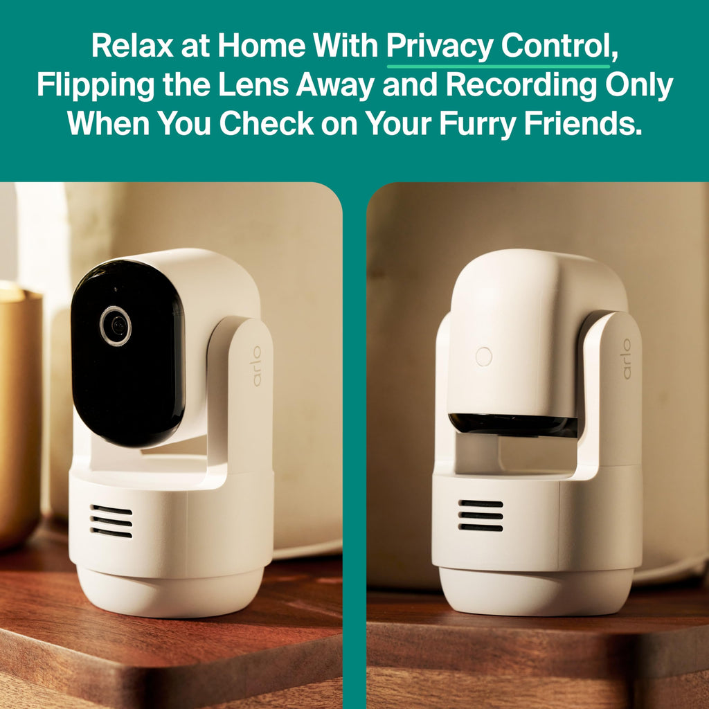 Indoor Pan Tilt Zoom Security Camera 2K Wired 2-Cam R839180