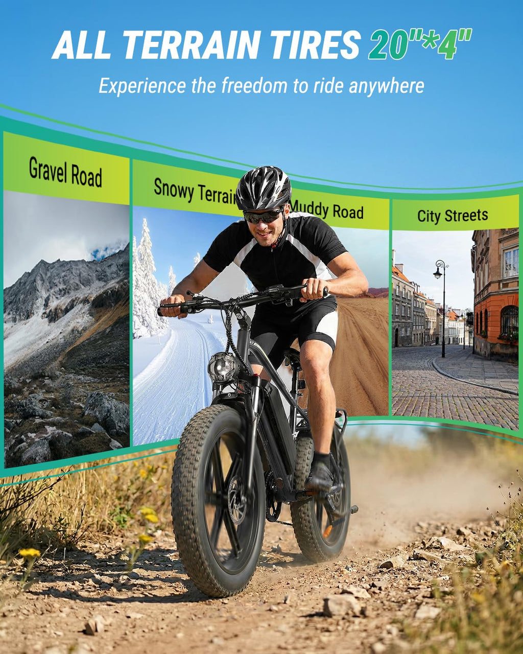 1000W Peak Electric Mountain Bike 48V 13Ah U6523