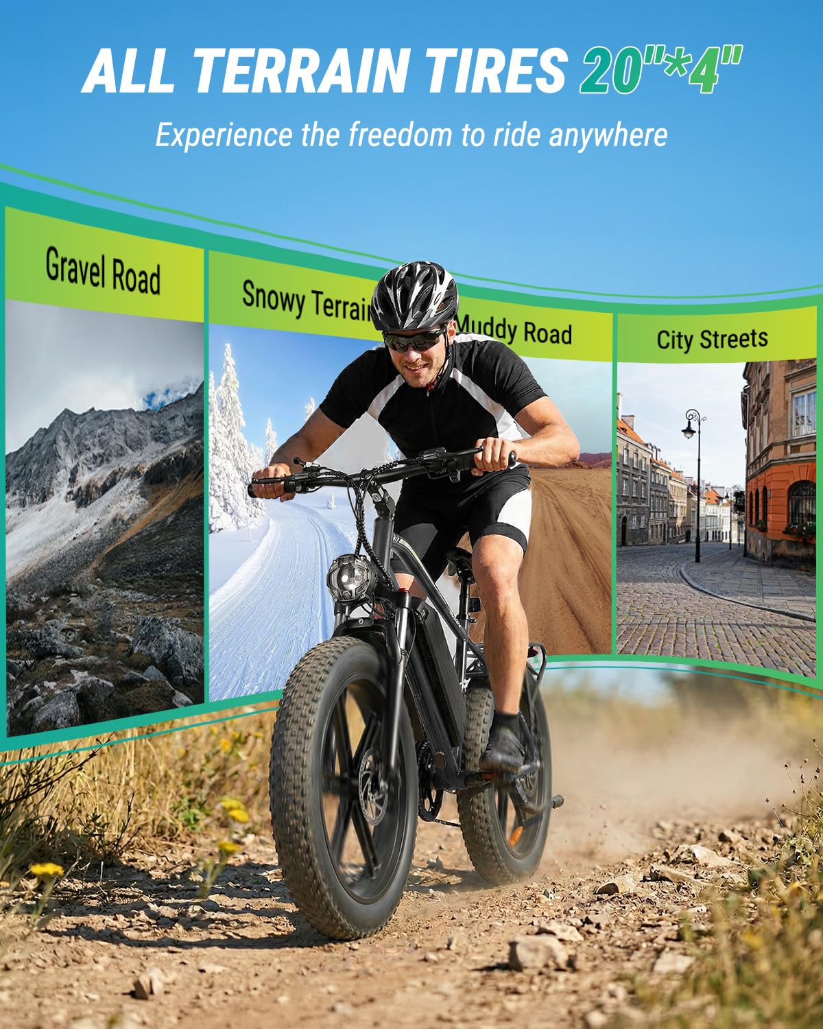 1000W Peak Electric Mountain Bike 48V 13Ah U6523