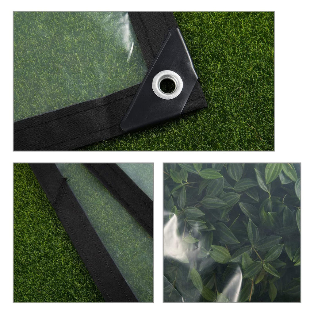 Heavy Duty Waterproof Clear 3x3ft Poly Tarp with Grommets V214067