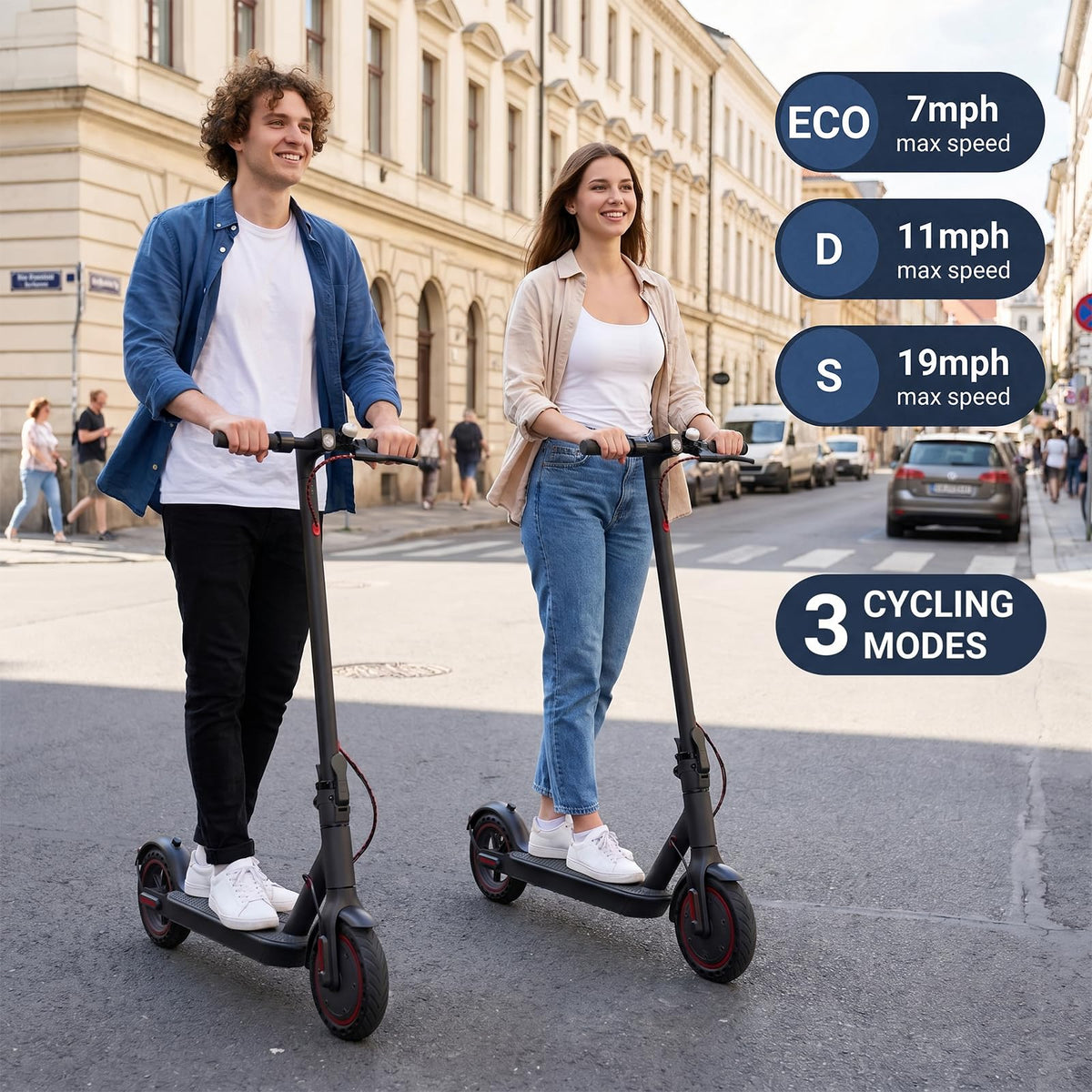 Electric Scooter with 350W/500W Motor, 8.5" Solid Tires, Foldable N2753