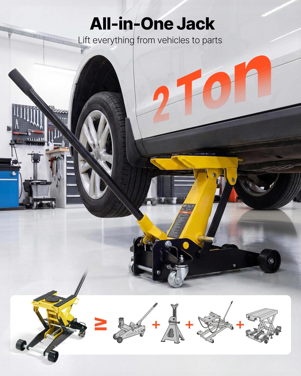 2 Ton Steel Hydraulic Floor Jack B29114