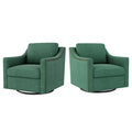 Green Linen Swivel Accent Chair Set of 2 J8023
