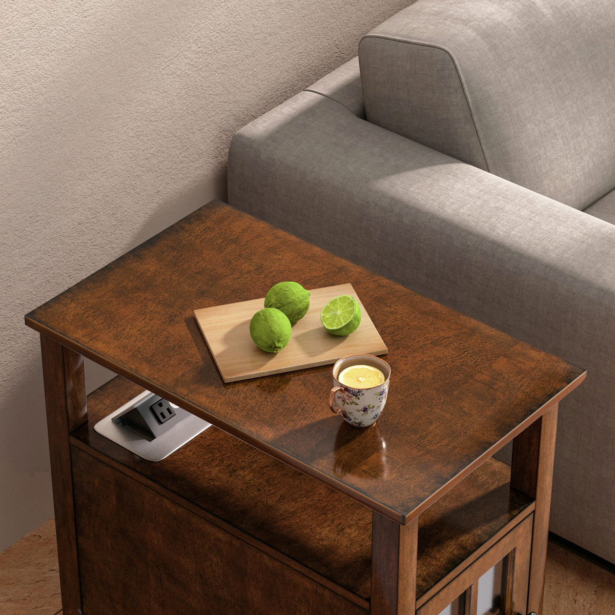 End Table with Charging Station and Storage U220895
