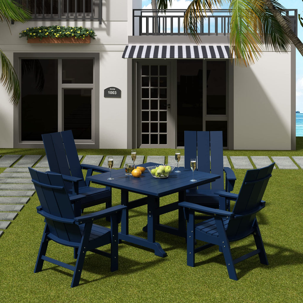 HDPE Adirondack Dining Chair Navy Blue G8983