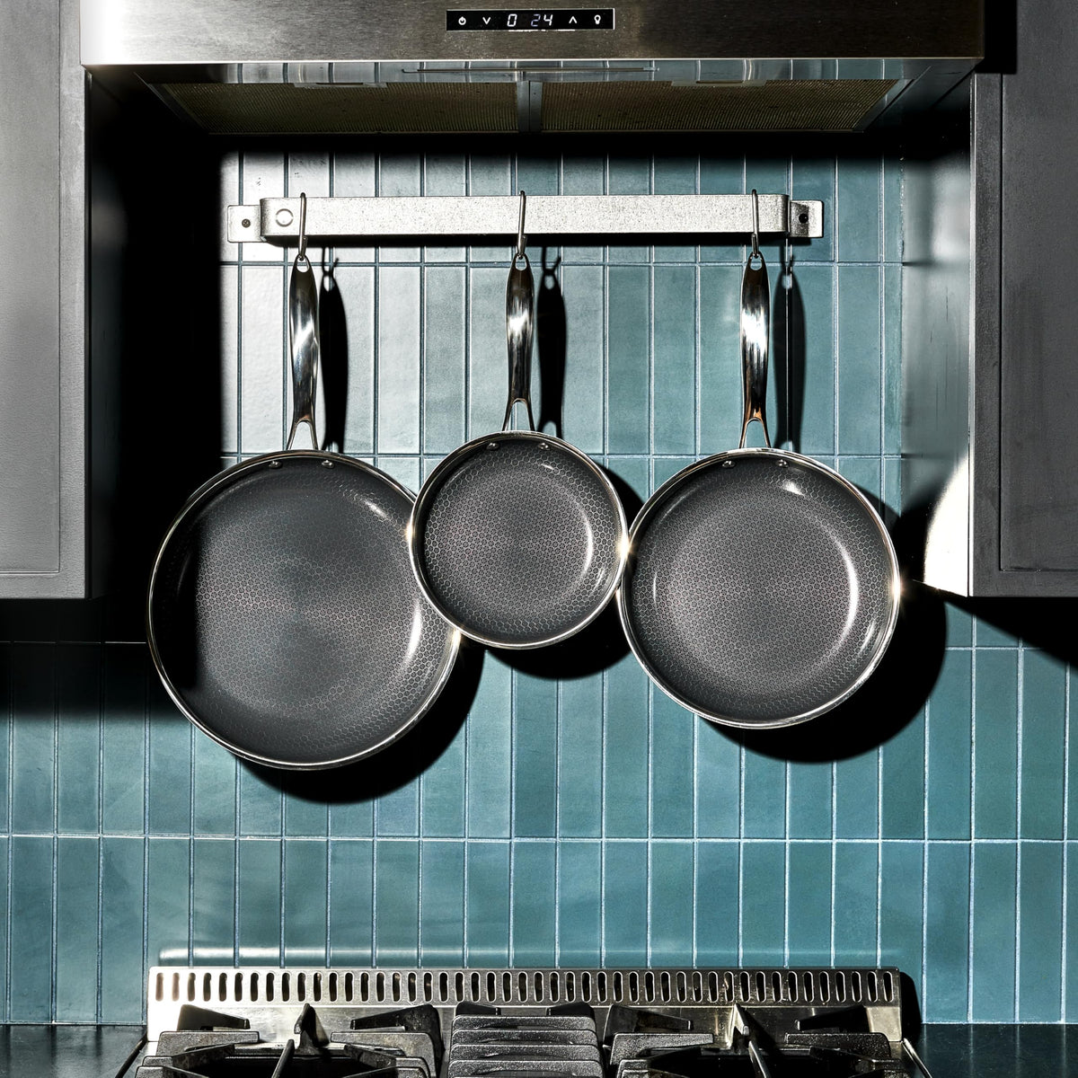 6pc Hybrid Nonstick Frying Pans Set with Lids X804