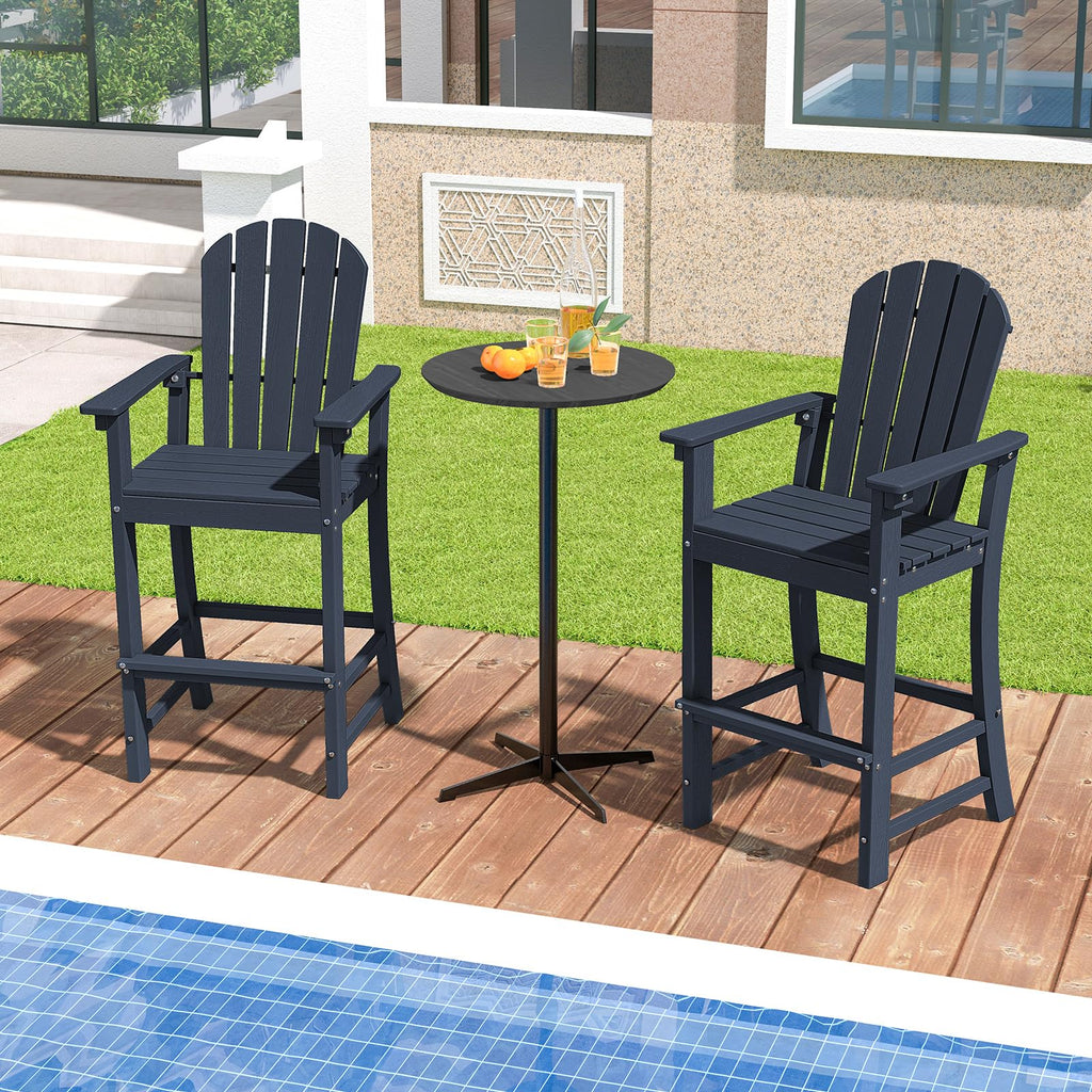 Navy Blue HDPE Resin Adirondack Chair R451