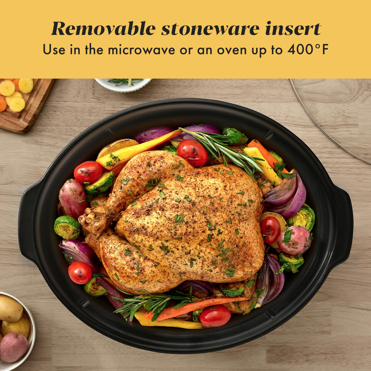 6 Quart Programmable Slow Cooker with Digital Timer Stainless Steel V4375