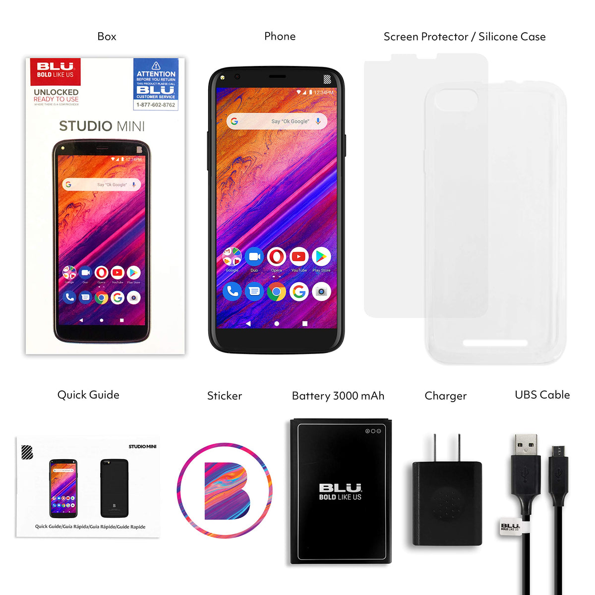 Unlocked Smartphone 32GB 2GB Ram Black R5940